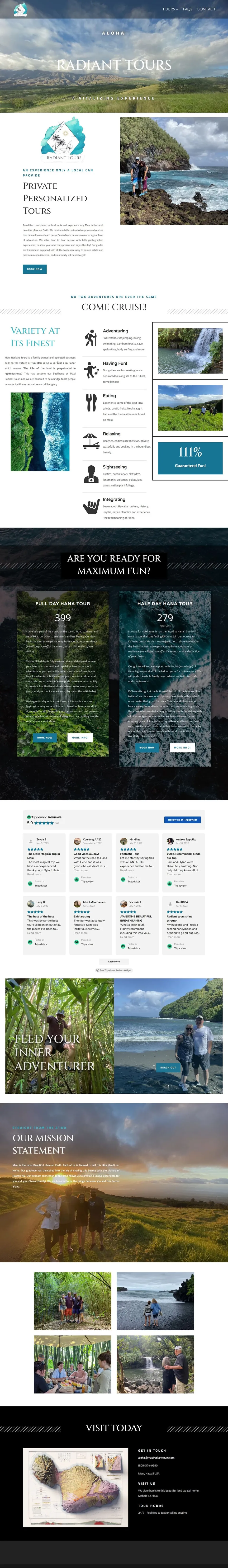 Maui Radiant Tours website